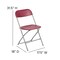 Emma and Oliver Set of 2 Stackable Folding Plastic Chairs - 650 LB Weight Capacity